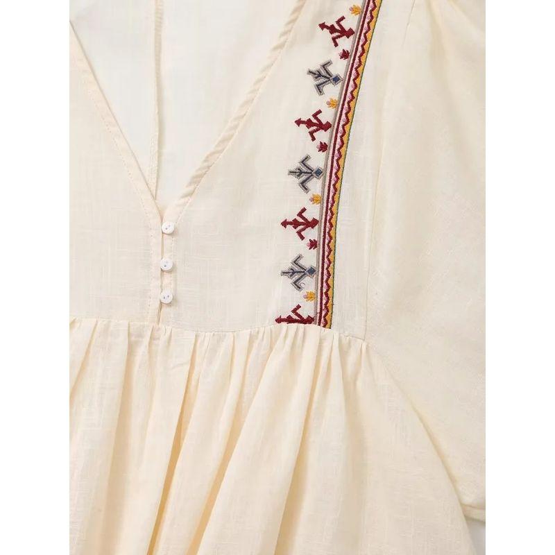 Jnleaog Summer New Arrival Women's Clothing Fashion Style Fashion All-Match Patchwork Embroider Short Dress 5770042