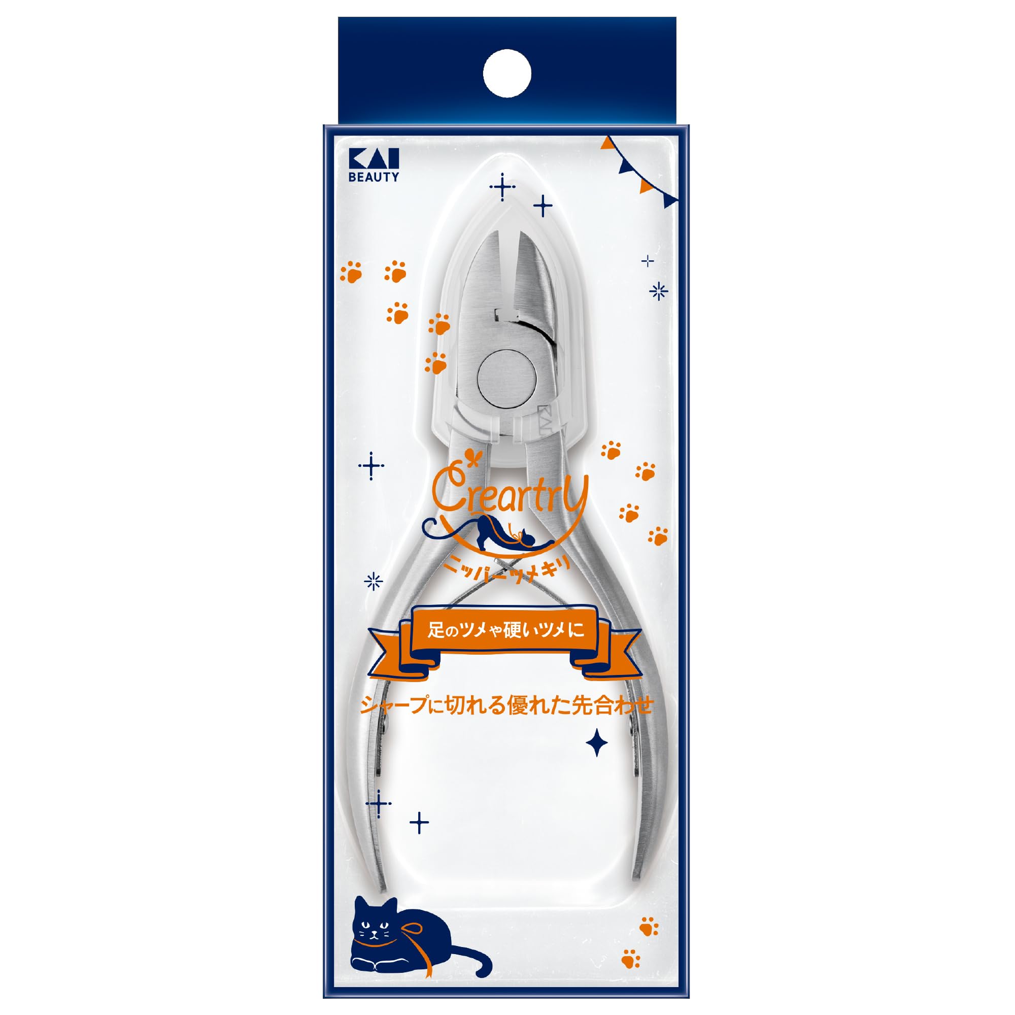 

Kai Creatree nail nail hard HC4017 кусачки, щипчики, кусачки, ногти, ноги, серебряный