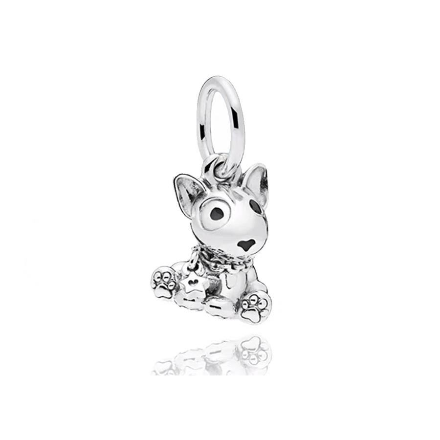 Plata de Ley 925 Chapada DIY Labrador Cachorro Perro Dachshund Colgante Abalorio para Pulsera Europea Fabricación de Joyería