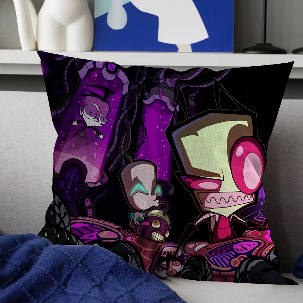 Cartoon I-invader Zim Maple Design Cushion Cover Happy Autumn Harvest Decor Holiday Decorati Pillow Cover