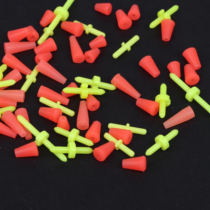 100Pcs/Lot Rock Sea Fishing Anti Wind Bar Cara Rod Bobber Float Stoppers Fishing Tackle Fishing Float Stoppers Tool Accessories