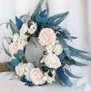 Spring Season Blue Rose Wreath Wedding Birthday Party Decoration Top Sale