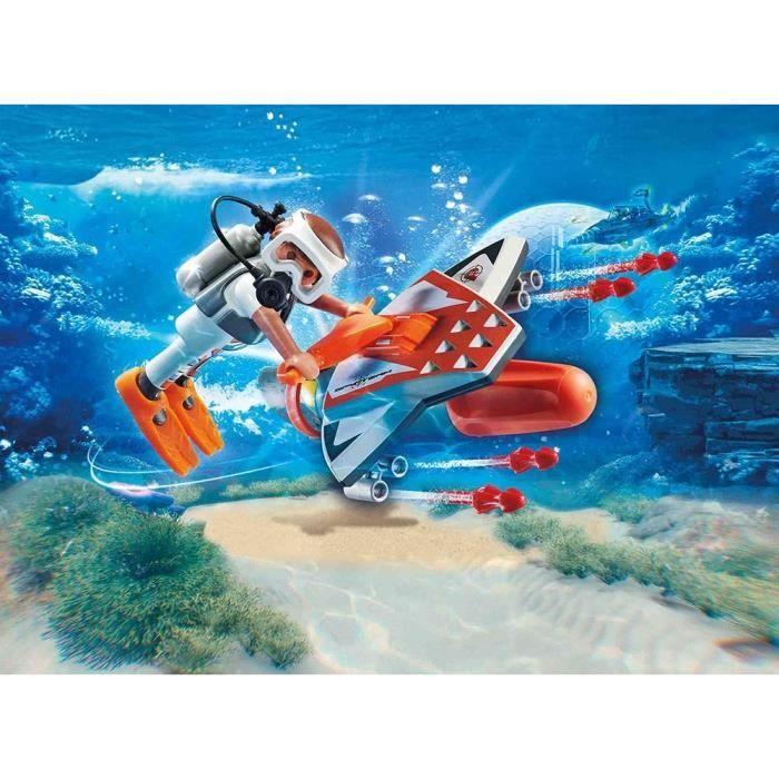 Playmobil Top Agents - Propulseur sous-marin SPY TEAM - Avec moteur submersible et lance-missiles