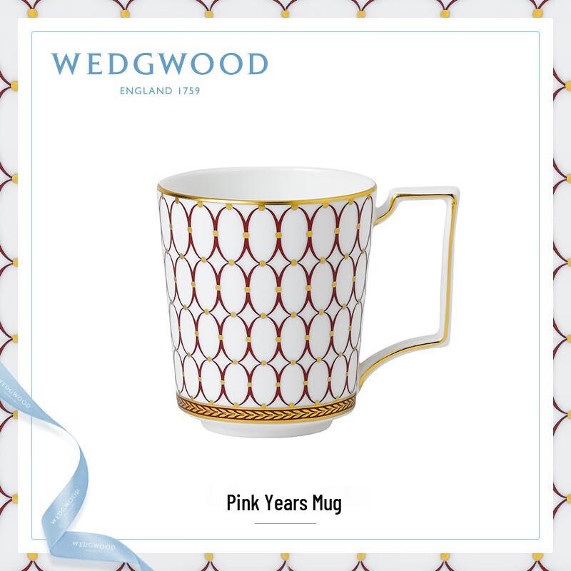 Wedgwood Golden Age Gilded Red Ceramic Mug