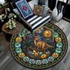 Prehistoric Glass Round Area Rug Under Office Chairs Bedroom Living Room Home Decor
