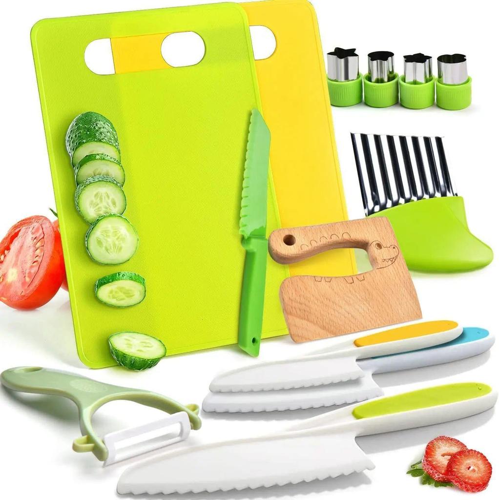 Children's Safety Knife & Cutting Board Set for Early Education
