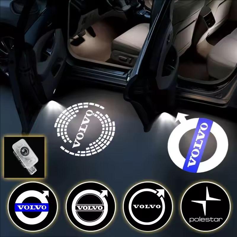 LED Car Door Logo Projector Light For Volvo XC90 V90 V60 XC60 V40 S80 S60 S90 C40 XC40 V70 XC70 C30 C70 EX90 Rdesign Accessory