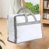 PVC Clear Tote Bags Large Capacity Quilt Clothes Storage Bag Bedding Blanket Organizer  School