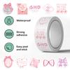 500 Pieces/roll Roll Sticker Tape Hot Spot Pink Bow Handbook Material Decorative Envelope Mouth