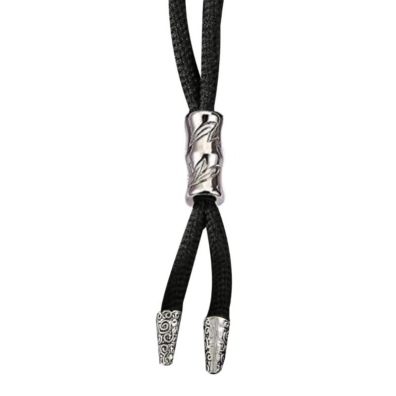 Vintage Western Cowboy Bolo Tie Carved Tube Necktie Punk Necklace Costume Accessory Bolo Tie Western 1