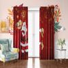 2pcs - Santa Print Curtains - Polyester Material - Suitable for Bedroom, Living Room, Study, Private Space
