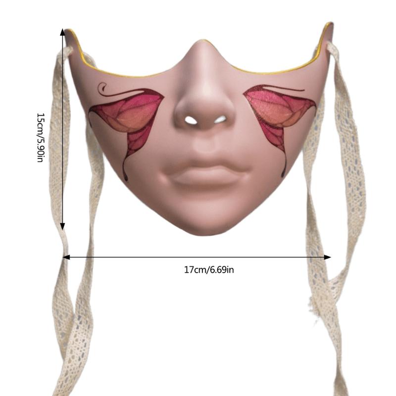 Masquerade Mask Beauty Mask Mechanical Half Face Mask Party Mask Halloween Cosplay Mask for Women Men Aesthetics Mask
