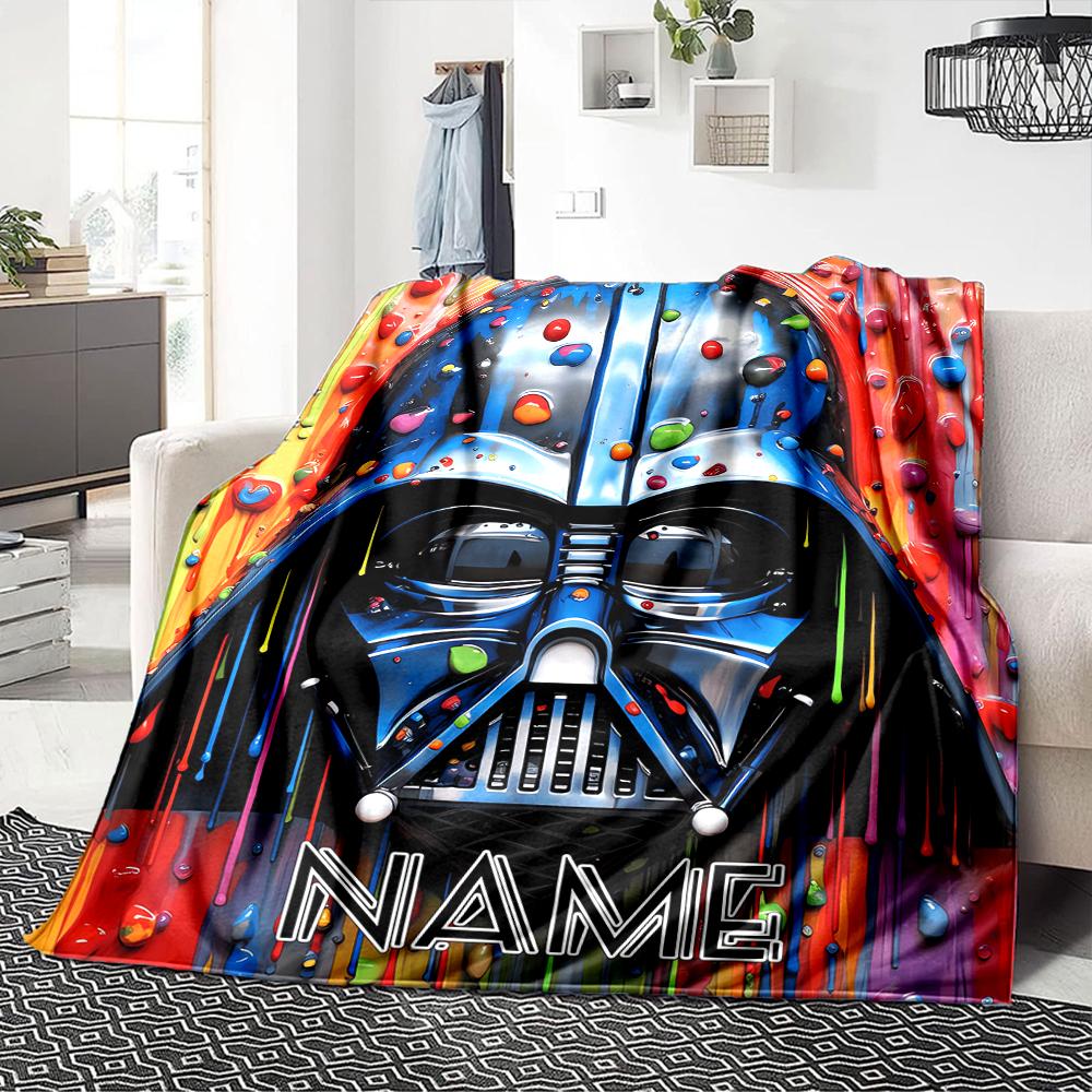 Custom Name "Captain America: Thunderous Hero" blanket for Couch & Bed, Plush Cozy Fuzzy Blanket Super Soft & Warm Blankets for Fall and Winter. 09082