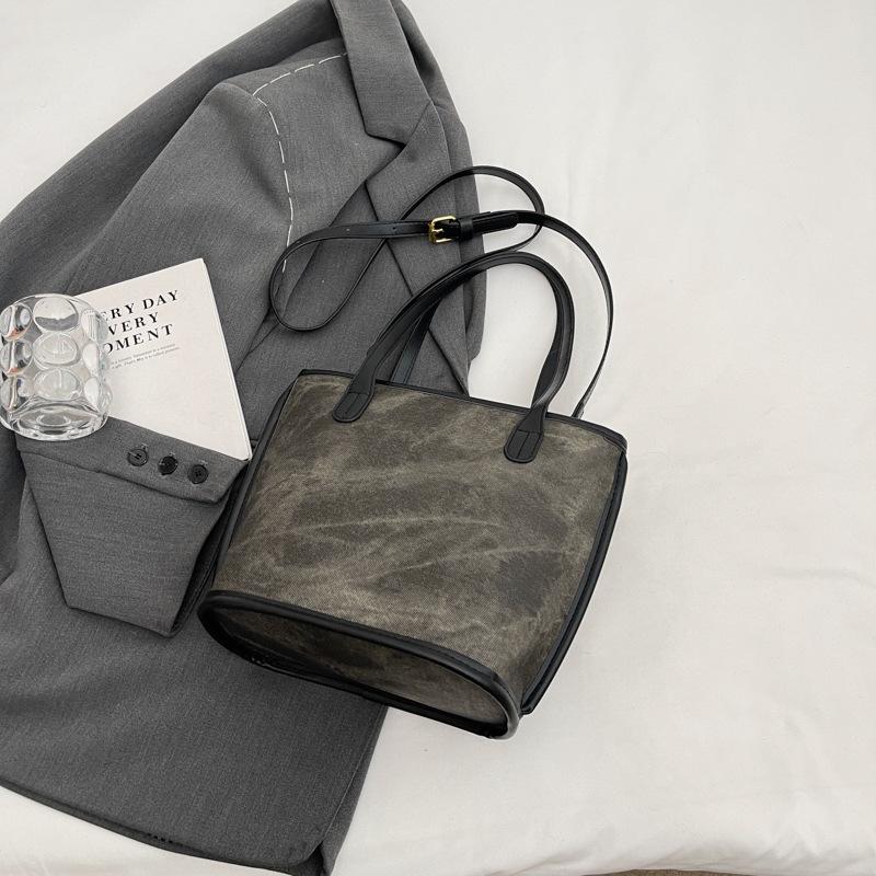 

Ретро мода сумка-ведро для женщин 2024 года новая простая повседневная сумка через плечо нишевая трендовая сумка-мессенджер