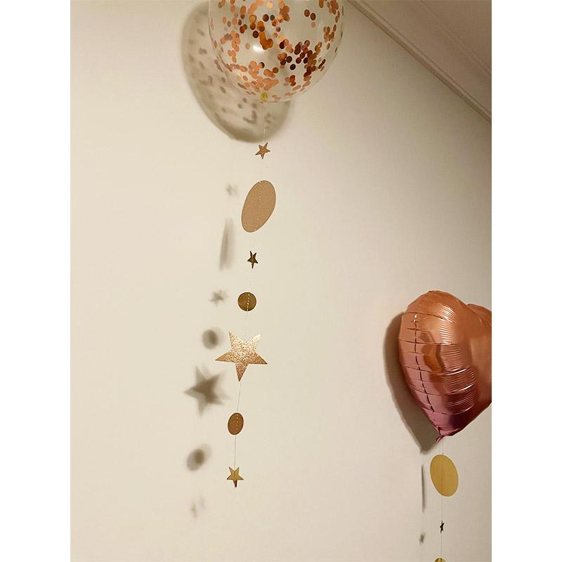 4m 13ft Třpytivý papír Banner Happy Birthday Party Dekorace První 1. Děti Chlapec Dívka Dospělý Rose Gold Garland Svatba Miminko