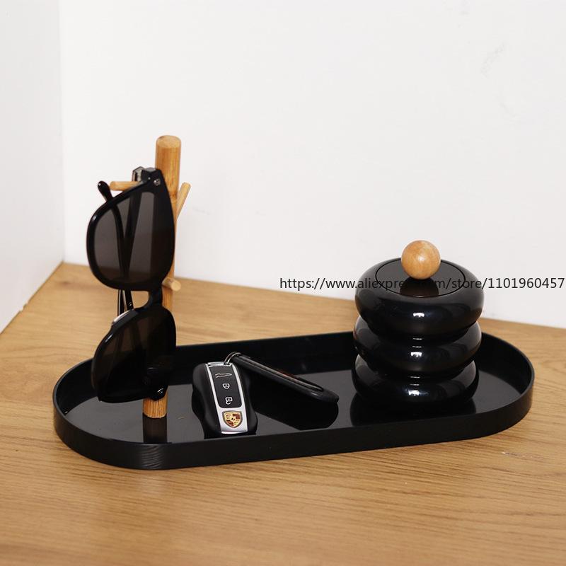 Nordisches Zweigtablett Wohnzimmer Eingang Schlüsselhängeleiste Kleinkramtisch Kosmetikaufbewahrungsplatte