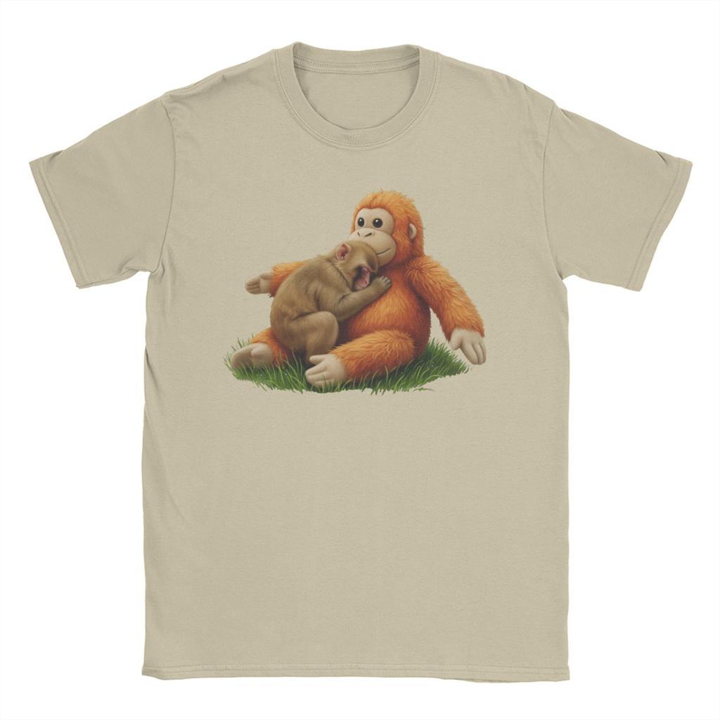 Oversized T Shirt Beach Baby Monkey Punch Cute Monkey Punch Trendy Cool TShirts Pure Cotton Tee Shirt Unisex Fun Short Sleeve Tops
