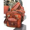 Leather Expandable Travel Luggage Duffel X Large Bag Tote Brown 29" Men Genuine