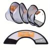 1pc Adjustable Soft Pet Collar for Cats Scratch & Bite Resistant, Comfortable Recovery Cone with Black Trim, White PP Material
