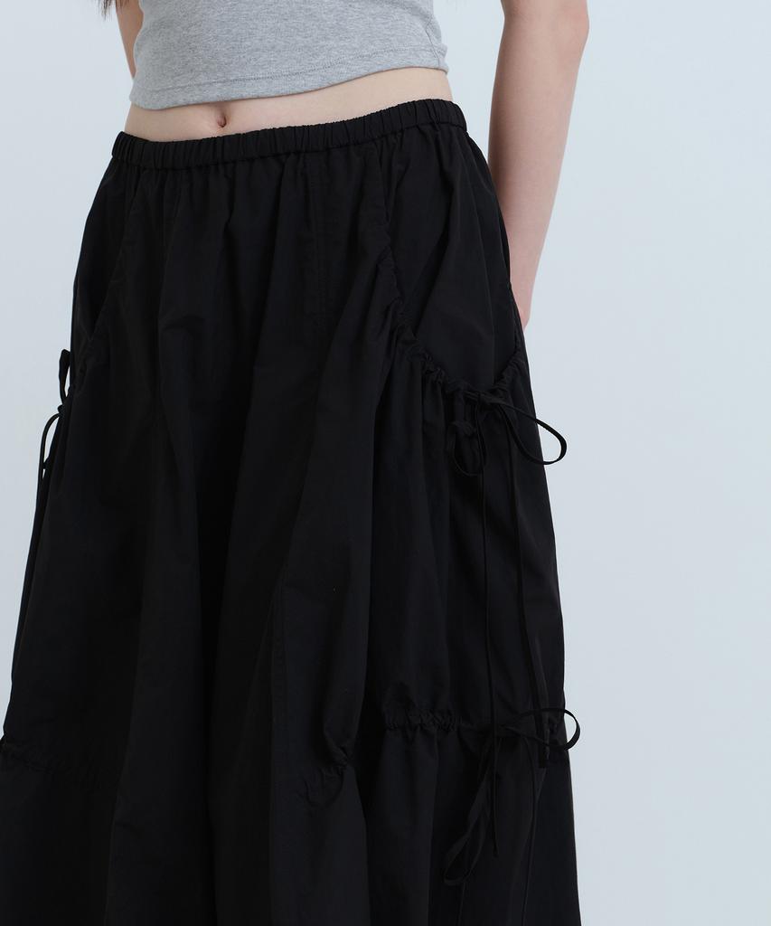 MUSINSA STANDARD WOMAN Women'S Nylon Luchid Long Skirt [Black]