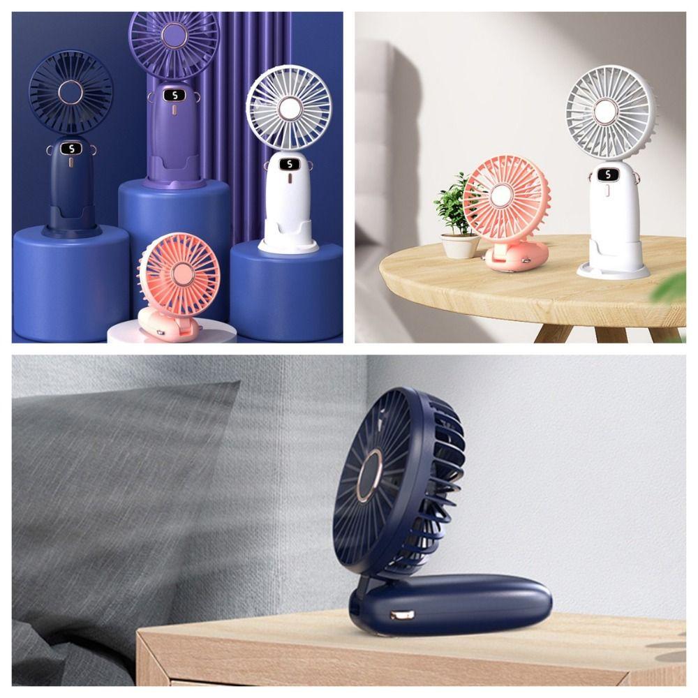 

With Phone Stand Handheld Fan Folding Mini Fan Charging Foldable Fan Portable