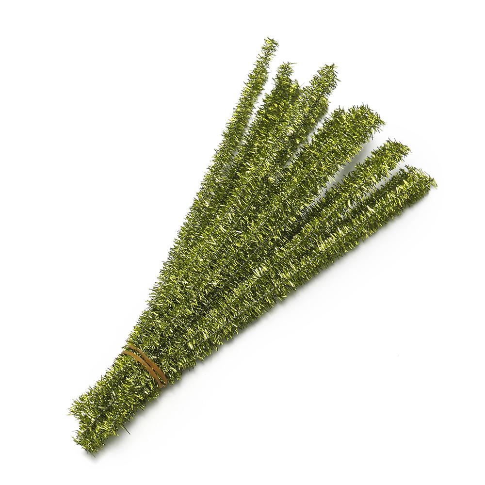 100Pcs 30cm Colorful Chenille Stem Twisted Rod Wool Root Fluffy Bar Iron Wire for DIY Handcraft Twisting Decor Jewelry Supplies
