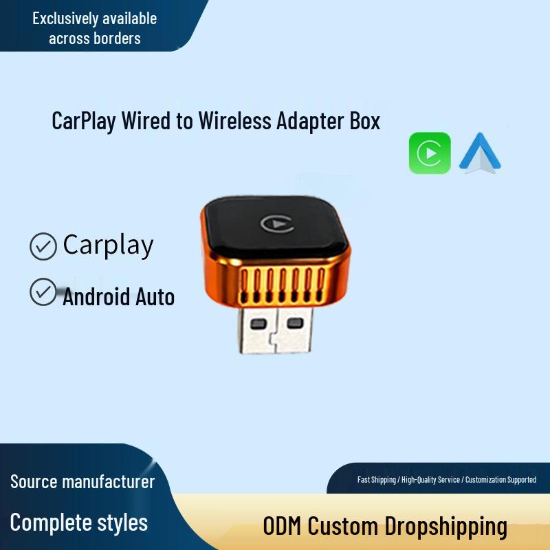 Orange CarPlay Box: Wired to Wireless CarPlay and Android Auto Adapter Other чёрный