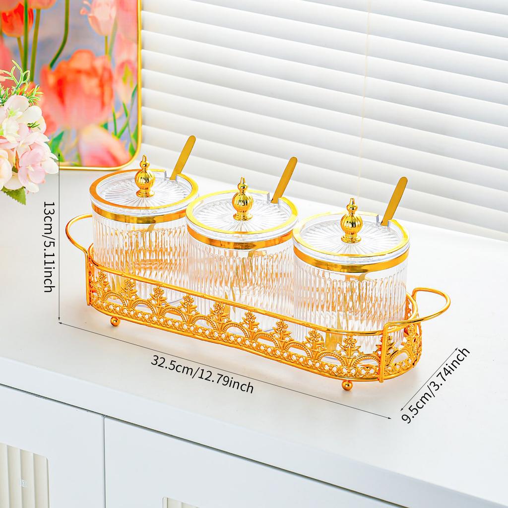 Seasoning Box Household Kitchen Light Luxury Seasoning Storage Box Desktop Seasoning Bottle Jar Sealing Seasoning Salt Jar Seasoning Jar