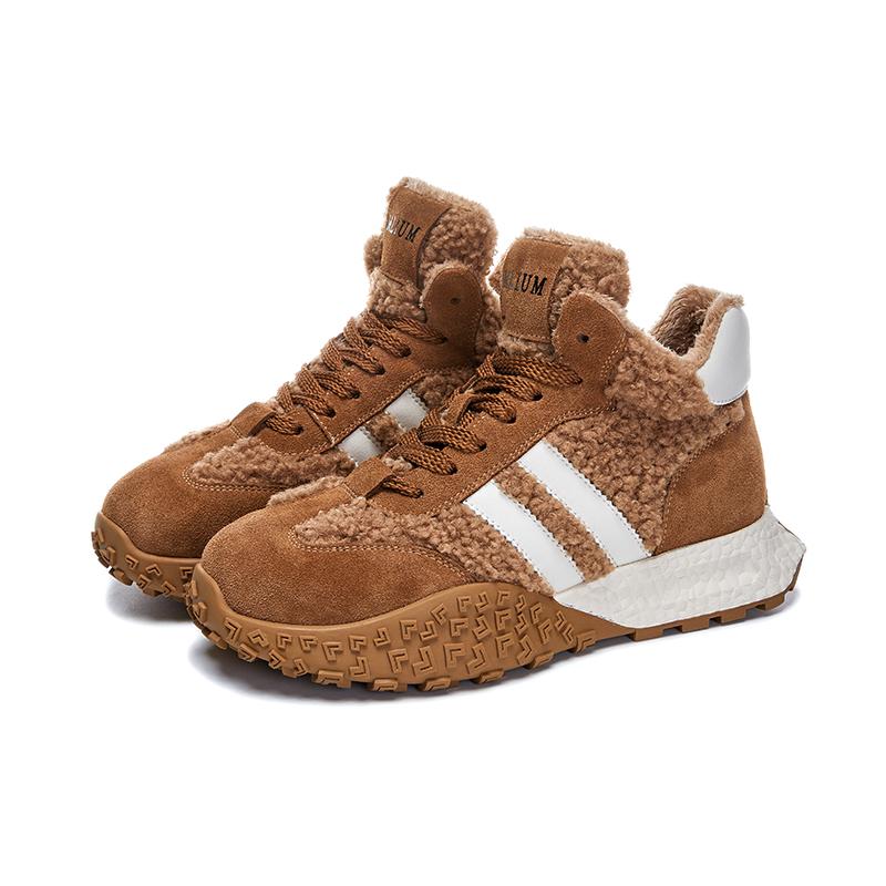 Fashion AIYUQI Female Boots Winter Women Sneaker Shoes Genuine Leather Platform Dexun Shoes Women Color Matching Women Winter Shoes