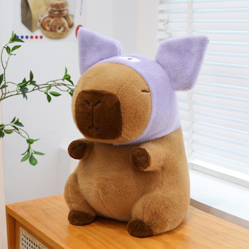 New Hooded Kapibara Plush Toy Kulomi Hood Capybara Doll Girl Children's Ragdoll