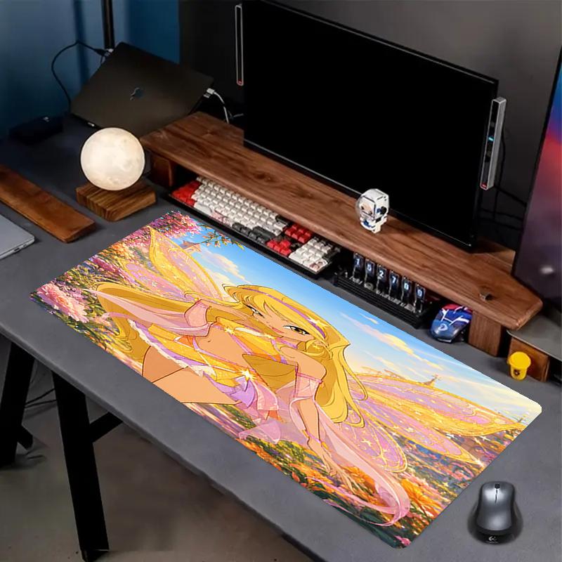 Winx Club Theme Mouse Pad, Non Slip Rubber Base, Multifunctional Office & Home Decor, Perfect for Workspace Personalization.