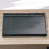 42cm Diamond Wood Grain Tray Lacquerware Made in Japan J-kitchens (Tray) Black, Non-Slip, (ABS Resin),