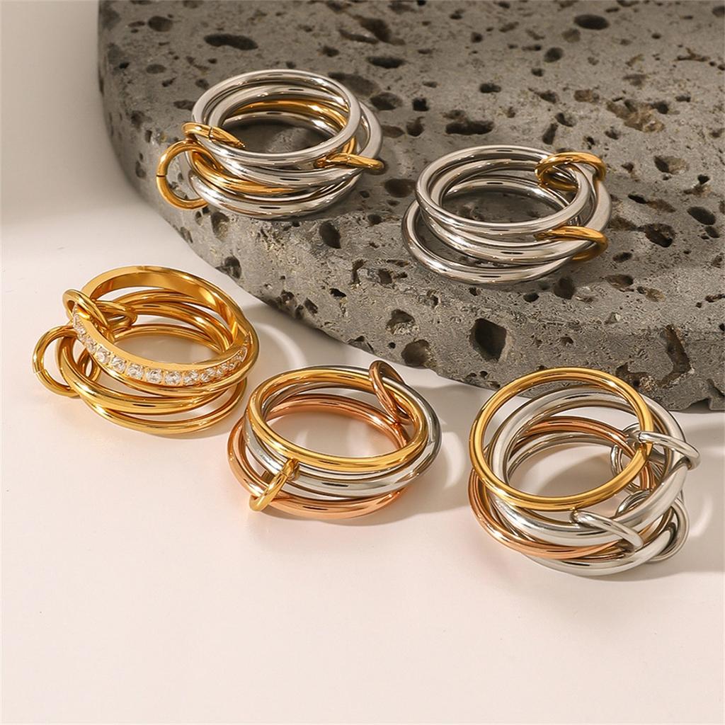 Yori High Quality Stainless Steel Casting Ring 18K Gold PVD Plated Distinctive Chic Charm Jewelry Bijoux New Water Resistant