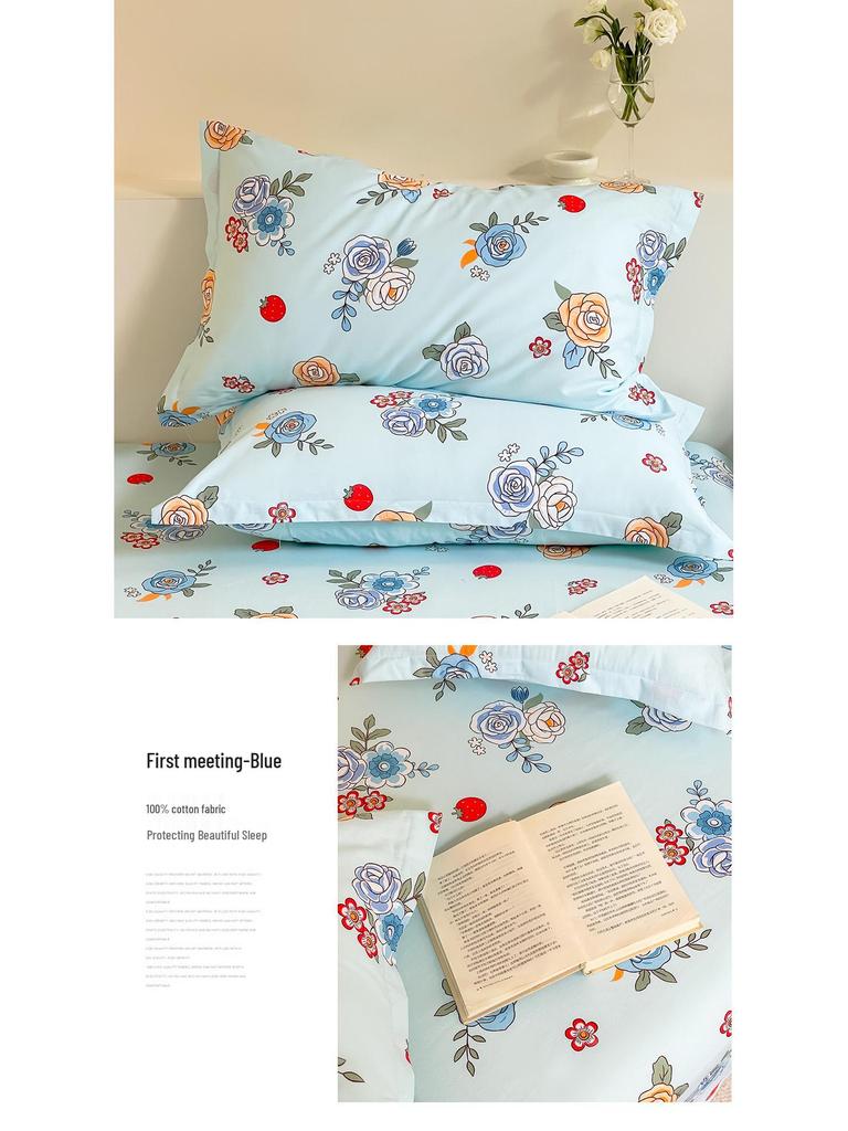 2025 New Style Pure Cotton Pillowcase Set: Simple Twill 48x74 Household Cover (Set of 2)