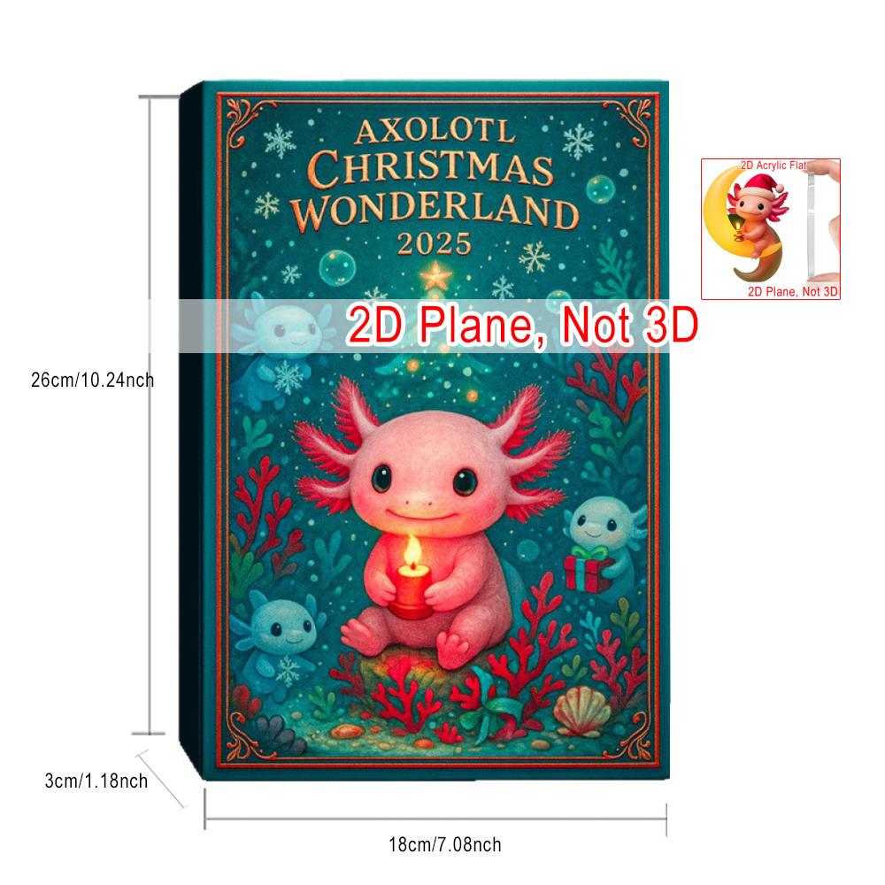

2D Flat Salamander Calendar Advent Random Box Dragon in The Forest Mystery Box 24 Days Countdown Box for Christmas as show