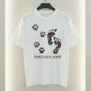 Huella de Patita de Perro Camiseta Unisex Huella Unisex Nunca Caminar Solo Camiseta Amante de los Animales Mascota Al Aire Libre Clásicos Tops Divertidos Ropa Mujer Mujer Unisex