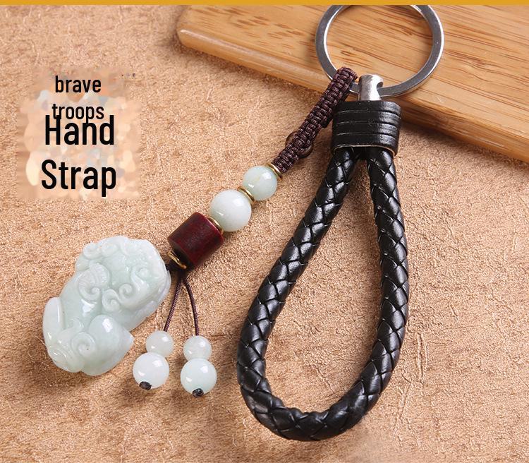 Jade Pixiu Keychain Men's Car Key Pendant - Creative Jade Gift