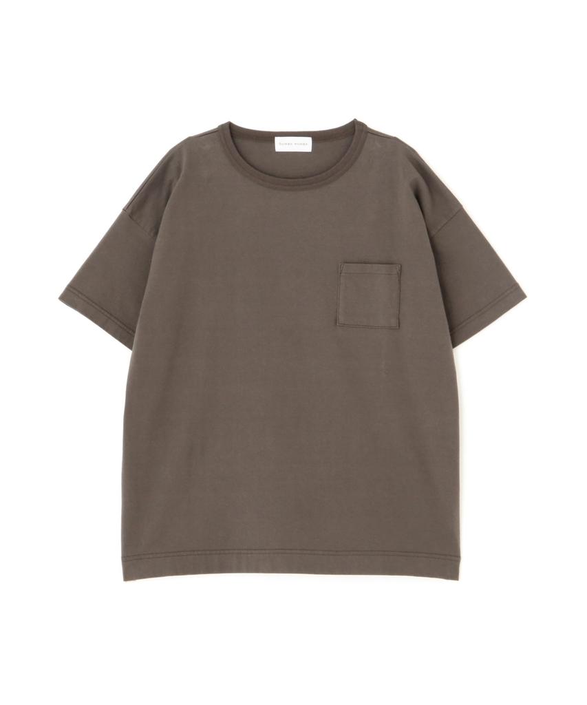 Human Woman Short Sleeve Pocket Logo M T-Shirt (Back Print) / Women's / 077-5160606 180_Khaki