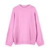 American Lazy Soft Waxy Gray Pullover Sweater Women's Autumn and Winter Loose Thickened Sheep Wool Crew Neck Knitted Sweater