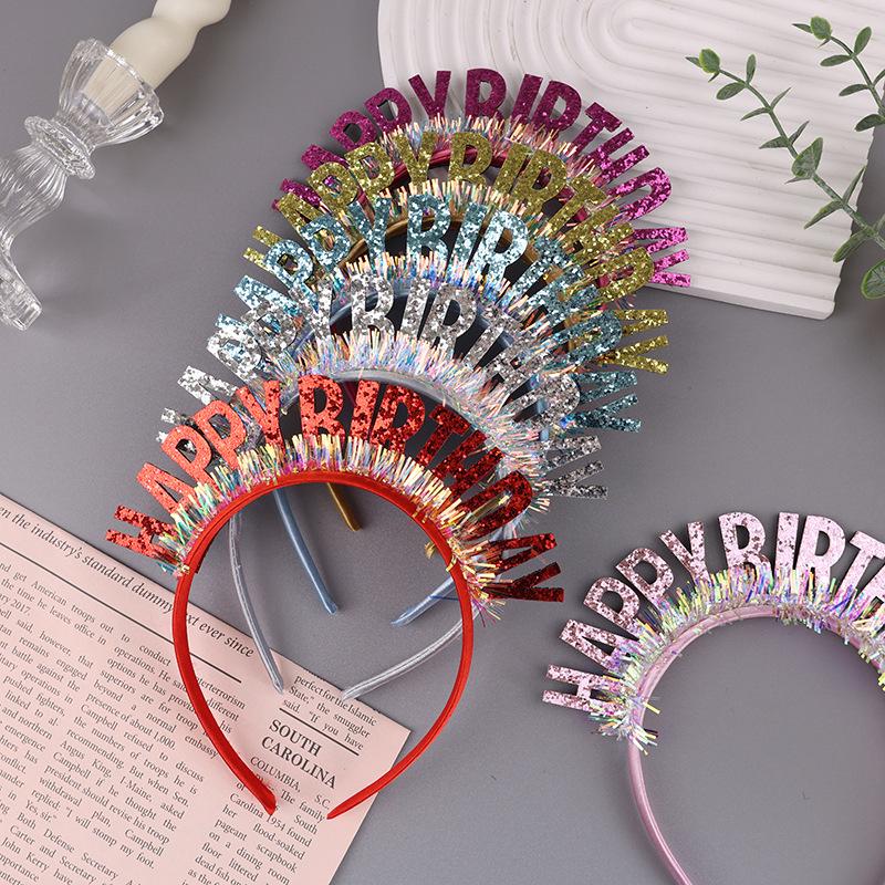 Birthday Cake Laser Headband Party Hat for Adults