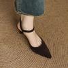 Fashion 2025 Summer Sandals Genuine Leather Fashion Women Shoes Pointed Toe High Heel Women Pumps Cover Toe Sandals for Women Handmade