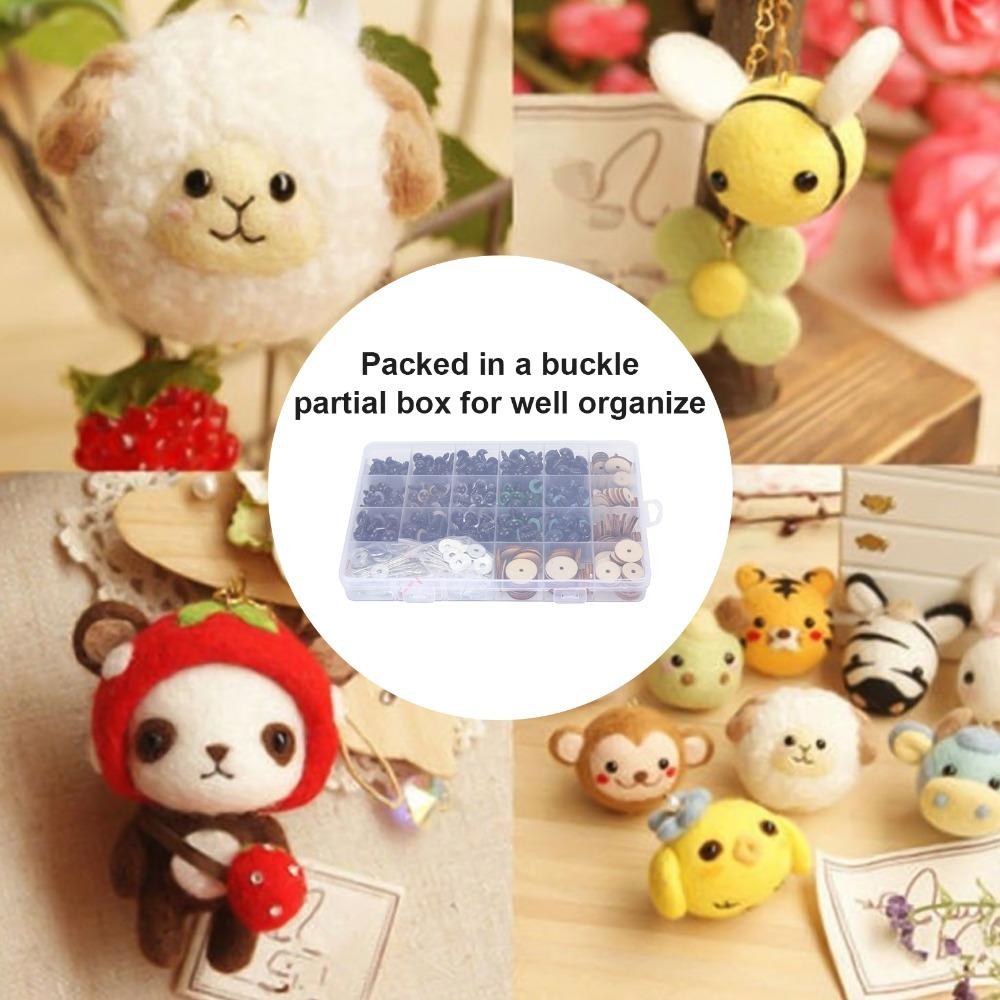 

264pcs Various Sizes Plastic Eyes Colored Safety Eyes DIY Accessories Handmade Dolls