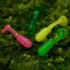 50Pcs Paddle Tail Swimbaits Soft Fishing Lures for Trout Artificial Baits Fishing Lures Swim Baits 1.5cm