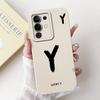 For Vivo Y29 4G V2434 Cover For Vivo Y29 4G Case Simple Fashion Letters A-Z Pattern Design Silicone Shockproof Bumper