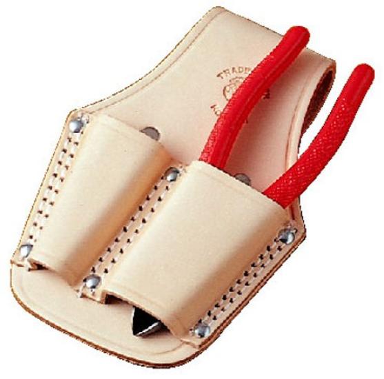 KOZUCHI Tanned Leather Pliers Holder, 8-inch, 2-Piece Set, Double-Stitched, Embossed, SP-12