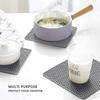 Square Honeycombs Placemat Food-grade Silicone Heat Insulation Mat Anti-scald Thickened Microwave