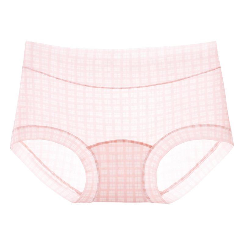 Ladies' Summer Thin Pure Cotton Antibacterial Crotch Ice Silk Nude Feel Seamless Small Briefs