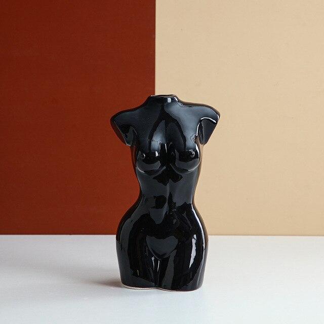 

Керамічна ваза Cachepot для квітів Домашній декор Європейський стиль Великі декоративні квіткові горщики чорний