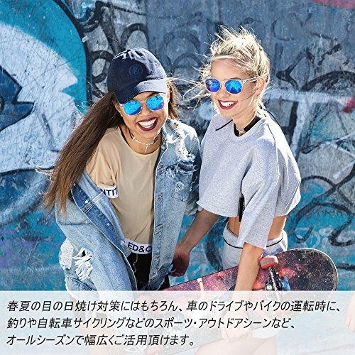 [MARSQUEST] Men's Polarized Sunglasses, Driving Sunglasses, Wellington Style, UV400 Protection, Impact Resistant, Unisex, Momentum Series (Light Blue)