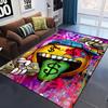 Tiger Graffiti Building Blocks Poker Printing Large Carpet Anti-slip and Wear-resistant Soft Mat for Living Room and Bedroom Rug